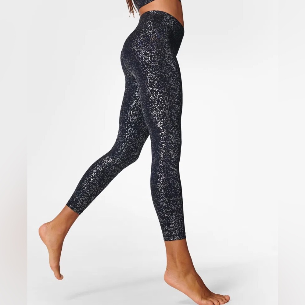 Sweaty Betty Black Metallic Speckle Leggings